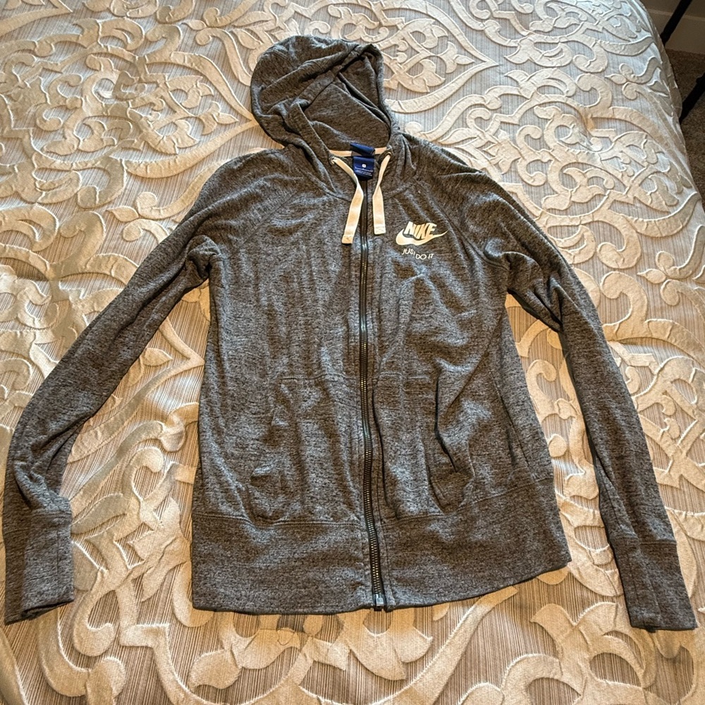 Nike Women's Gray Full-Zip Hoodie